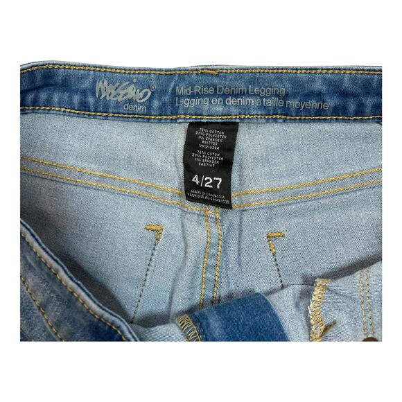 Mossimo Mid-Rise Denim Legging Jeans Medium Wash Size 27 - Picture 7 of 7